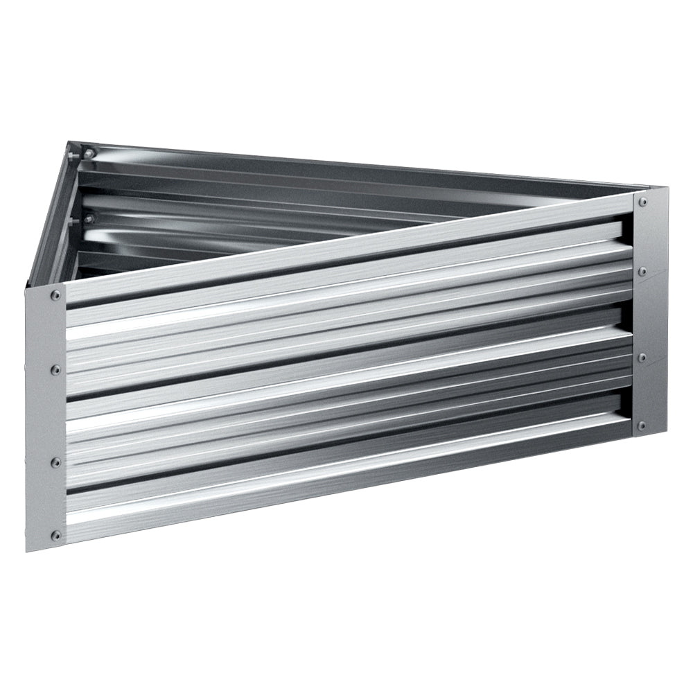 Green Fingers 86x86x30cm Galvanised Raised Garden Bed Planter Box Grey