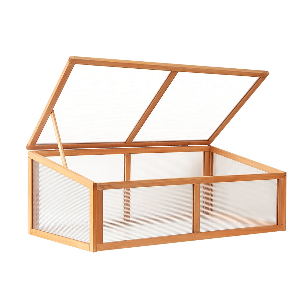Greenfingers Wooden Raised Planter Box 110x58x42cm Brown