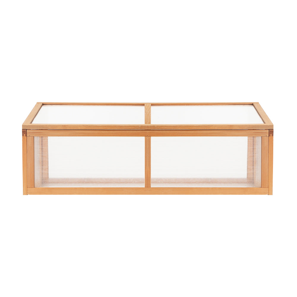 Greenfingers Wooden Raised Planter Box 110x58x42cm Brown