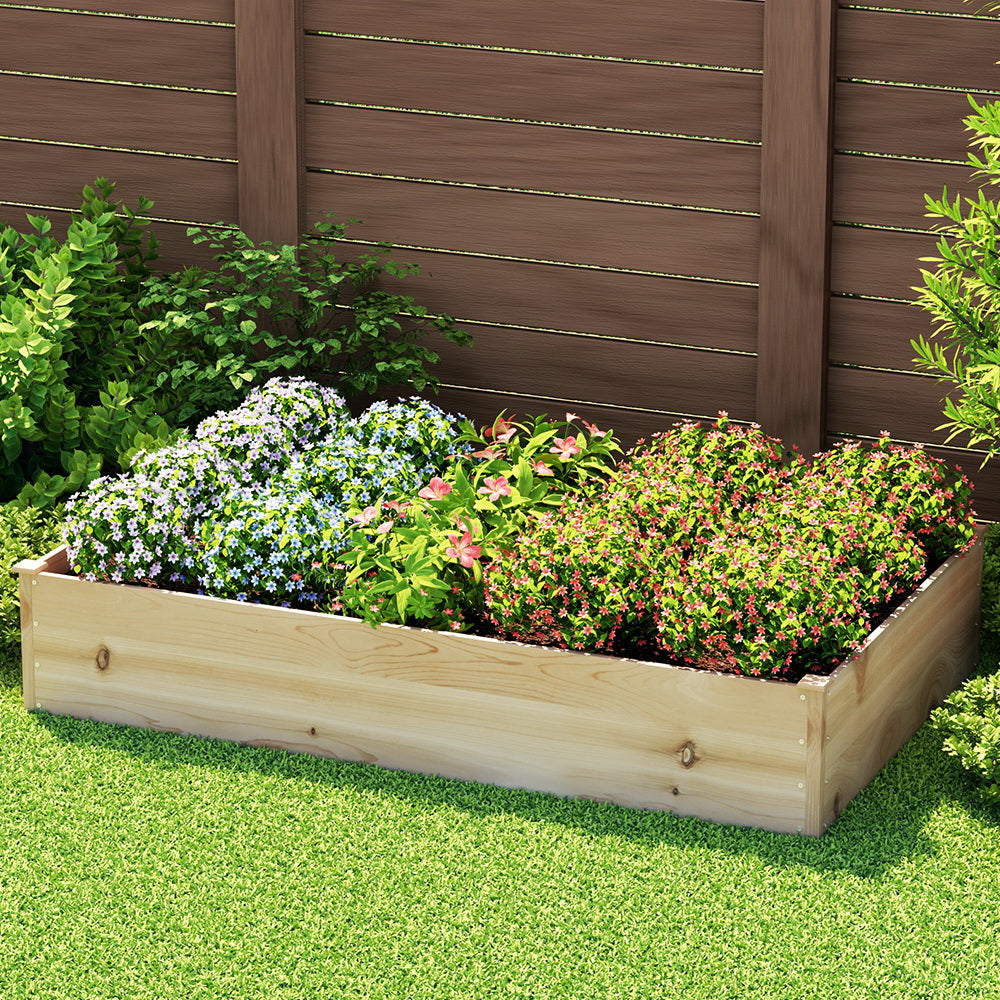 Green Fingers Wooden Raised Garden Bed 150x90x30cm
