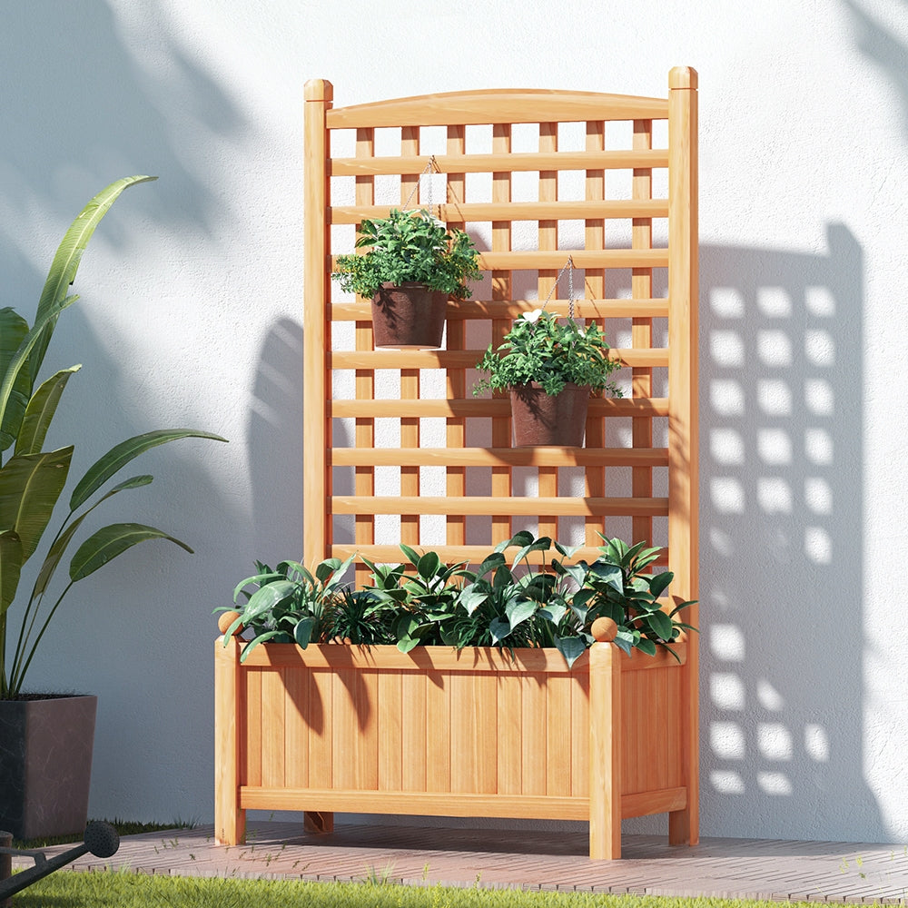 Green Fingers Wooden Garden Bed Raised 64x35x115cm Planter Box