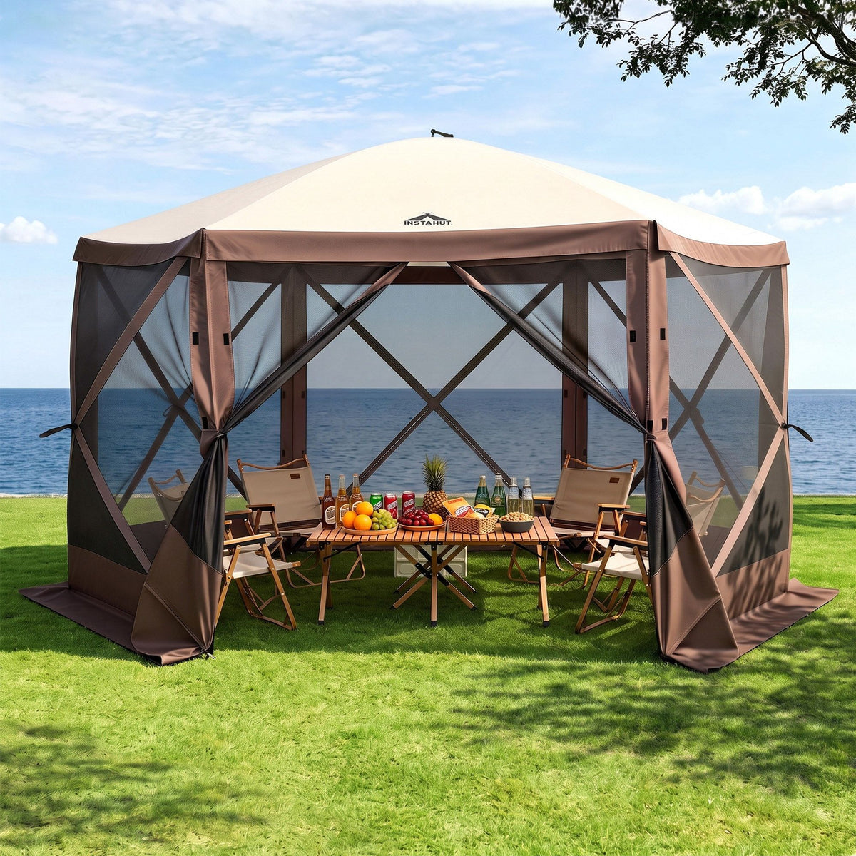 Instahut Gazebo Pop Up Tent 360 x 360cm Outdoor Camping Shelter