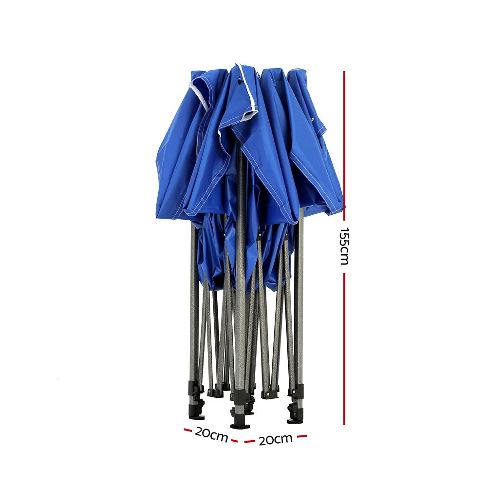 Instahut 3x3m Pop Up Gazebo 500D Oxford Blue