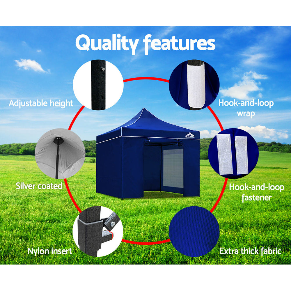 Instahut 3x3m Pop Up Gazebo 500D Oxford Blue