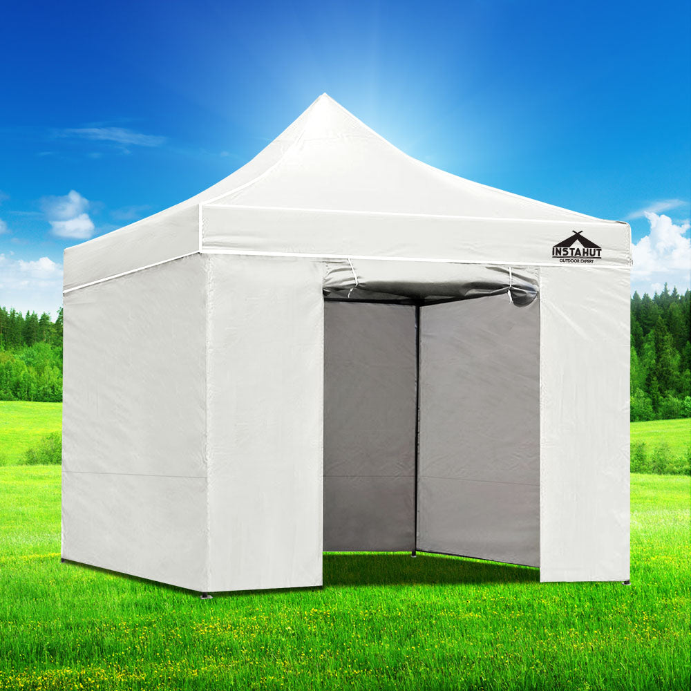 Instahut 3x3m Pop Up Gazebo Marquee 500D White
