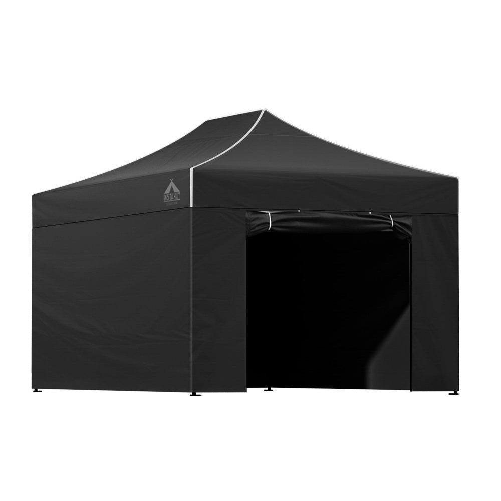 Instahut 3x4.5m Pop Up Gazebo 500D Black