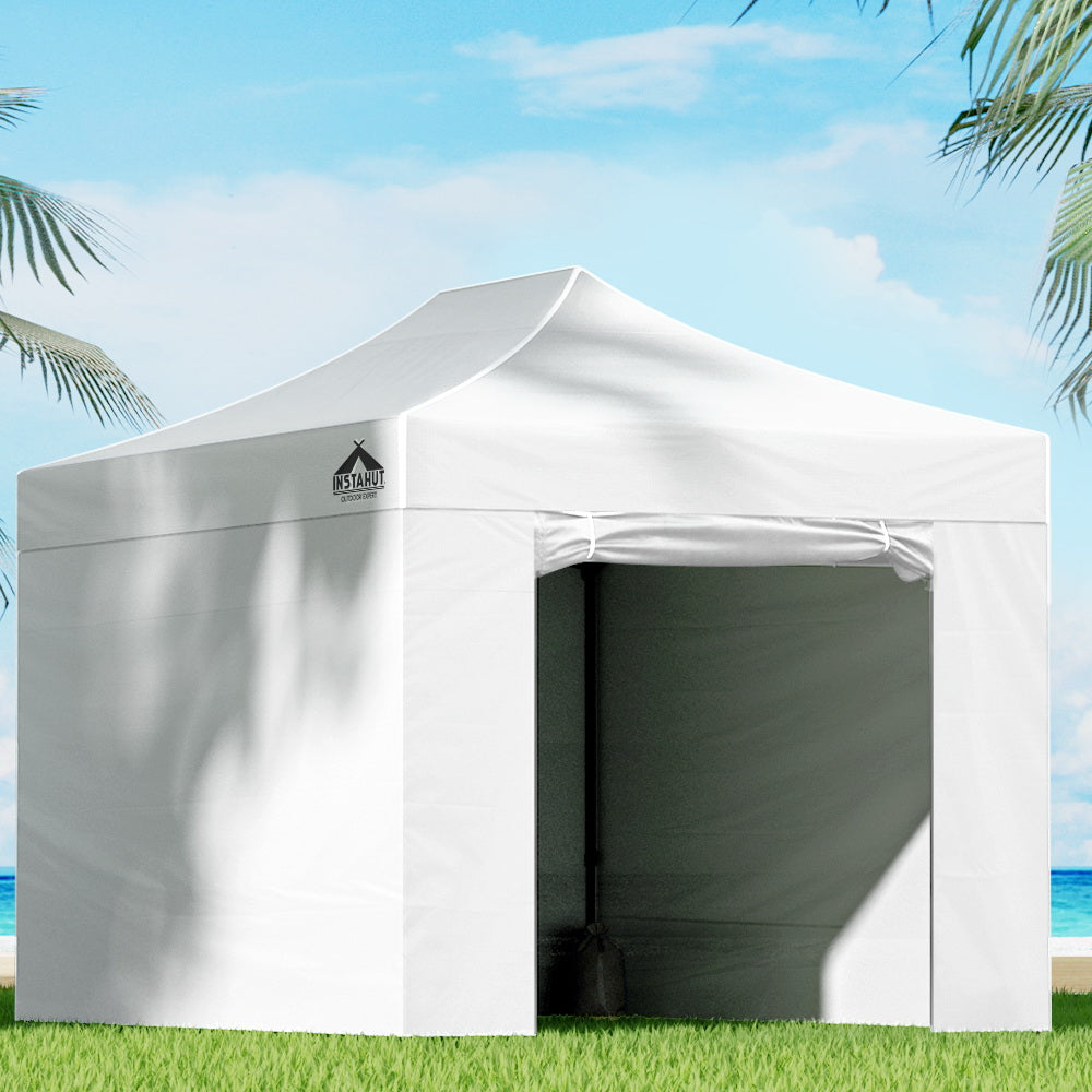 Instahut 3x4.5m Pop Up Gazebo Marquee Folding Tent White