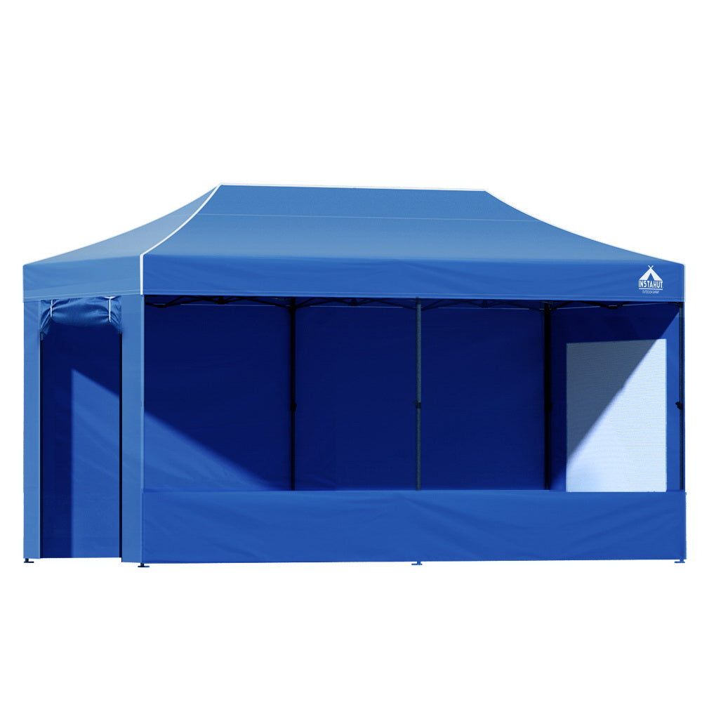 Instahut Pop Up Gazebo 3x6 Marquee Folding Tent Blue