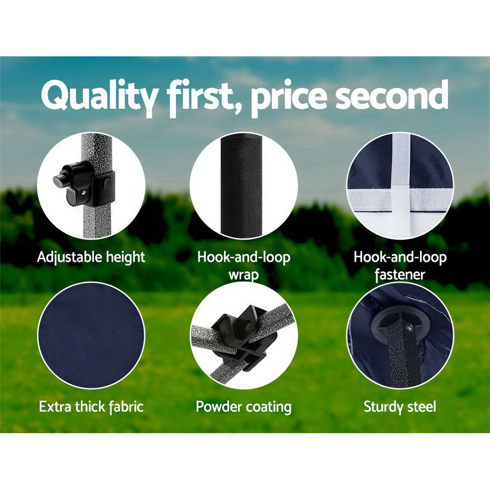 Instahut 3x6m Pop-Up Gazebo Tent 500D Oxford Navy