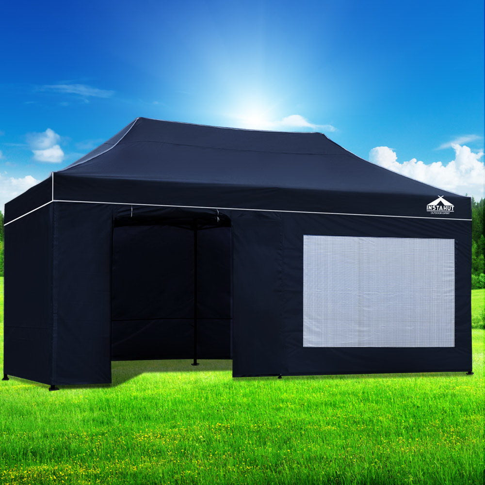 Instahut 3x6m Pop-Up Gazebo Tent 500D Oxford Navy