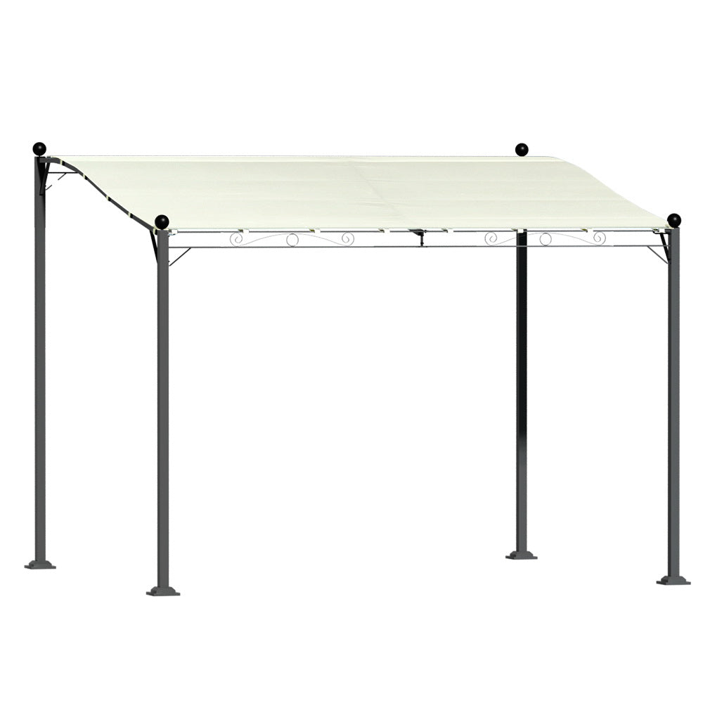 Instahut 3m Gazebo Marquee Iron Art Canopy Beige
