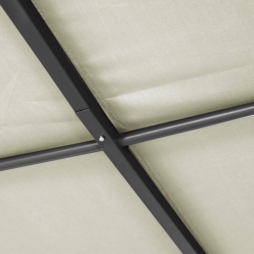 Instahut 3m Gazebo Marquee Iron Art Canopy Beige