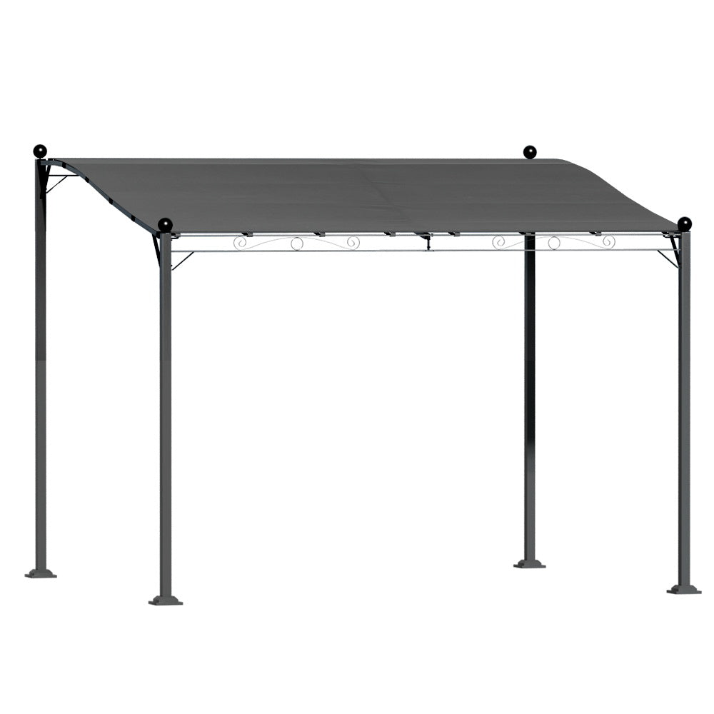 Instahut 3m Iron Art Gazebo Marquee Outdoor Event Tent Grey