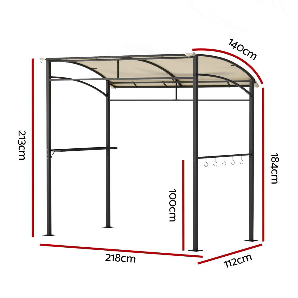 Instahut BBQ Grill Gazebo Marquee Beige