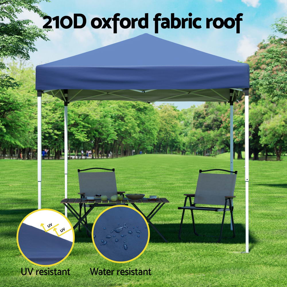 Instahut 2x2m Outdoor Gazebo Marquee Blue with Base Pods
