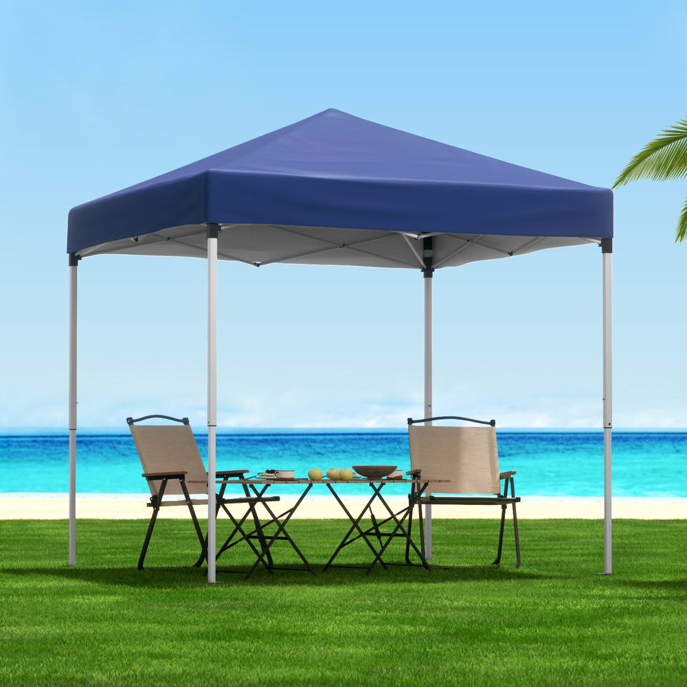Instahut Gazebo 200 x 200cm Outdoor Patio Marquee with Base Pods Blue