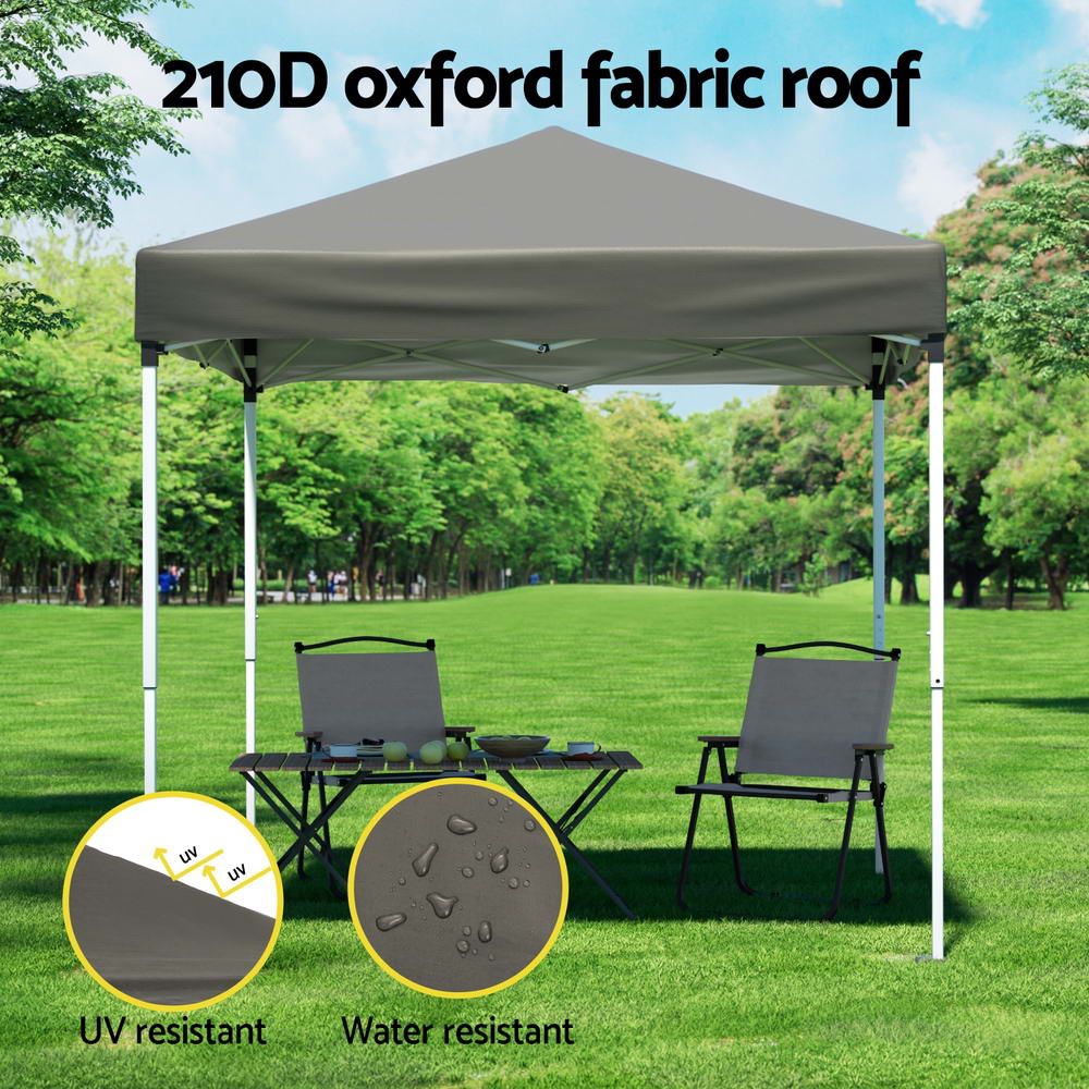 Instahut 2x2m Gazebo Outdoor Patio Marquee Shade Grey