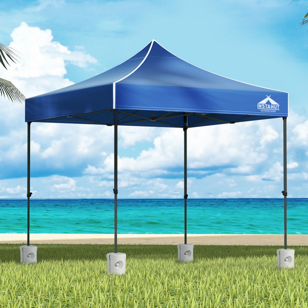 Instahut 3x3m Pop Up Gazebo Marquee with Base Pods Blue