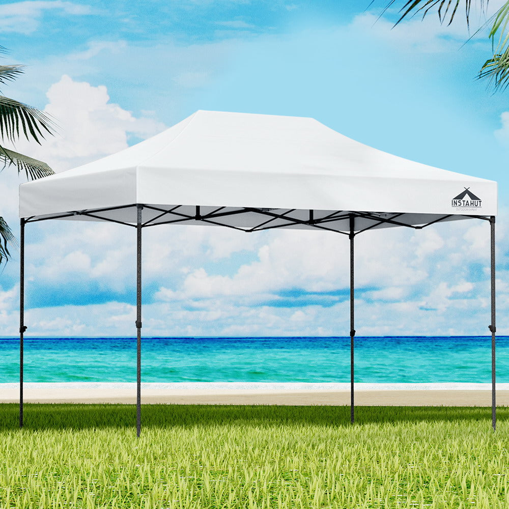 Instahut Pop Up Gazebo Marquee 3x4.5 Folding Tent White