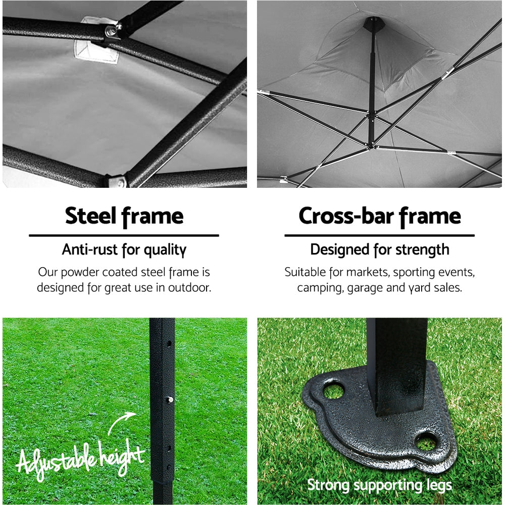 Instahut 3x4.5m Pop Up Gazebo 500D Oxford White