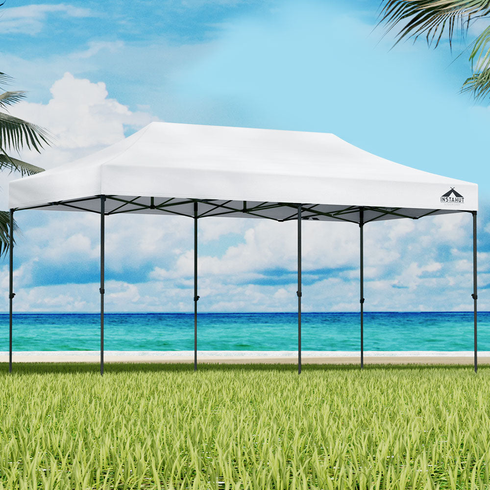 INSTAHUT Pop Up Gazebo 300 x 600cm Marquee Tent White