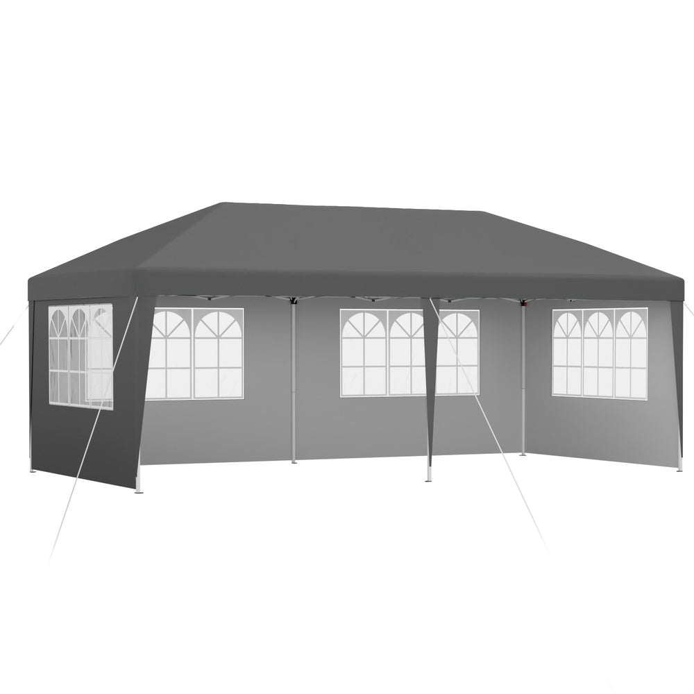 Instahut Gazebo 3x6m Pop Up Marquee Canopy Grey