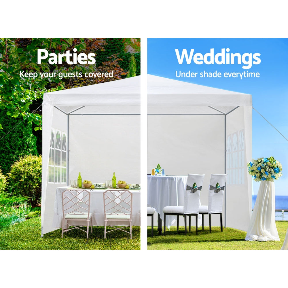 Instahut 3x3m Gazebo Marquee Wedding Party Tent White