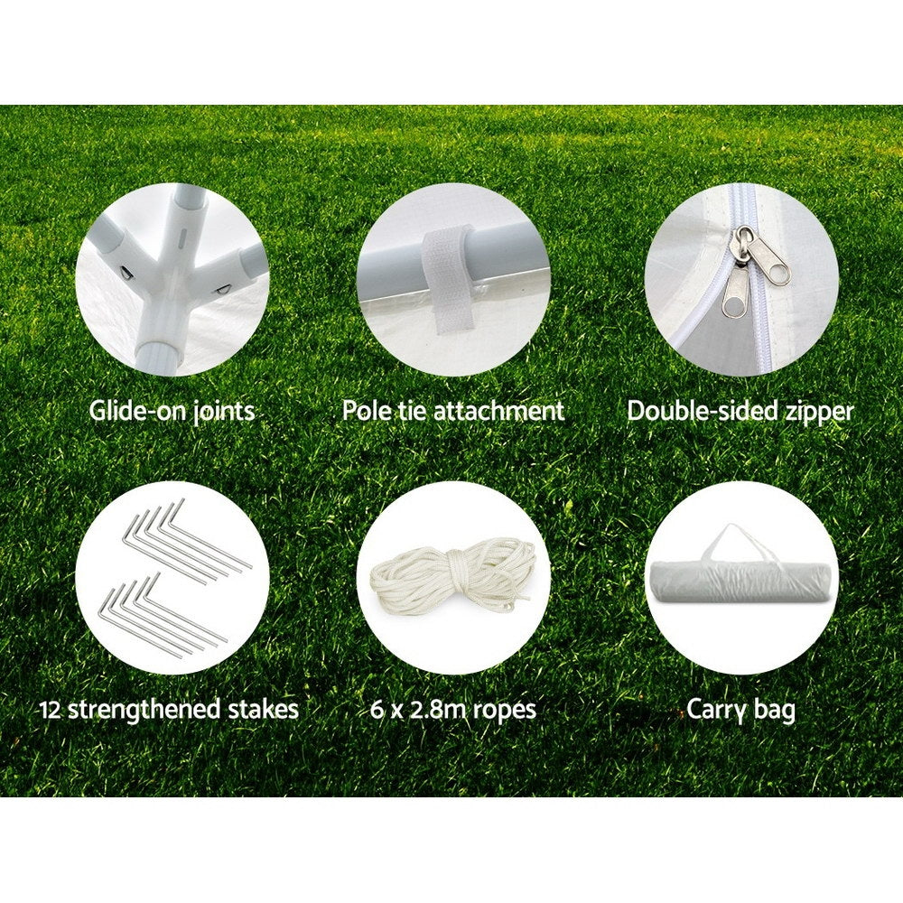 Instahut 3x6m Gazebo Marquee Wedding Party Tent White