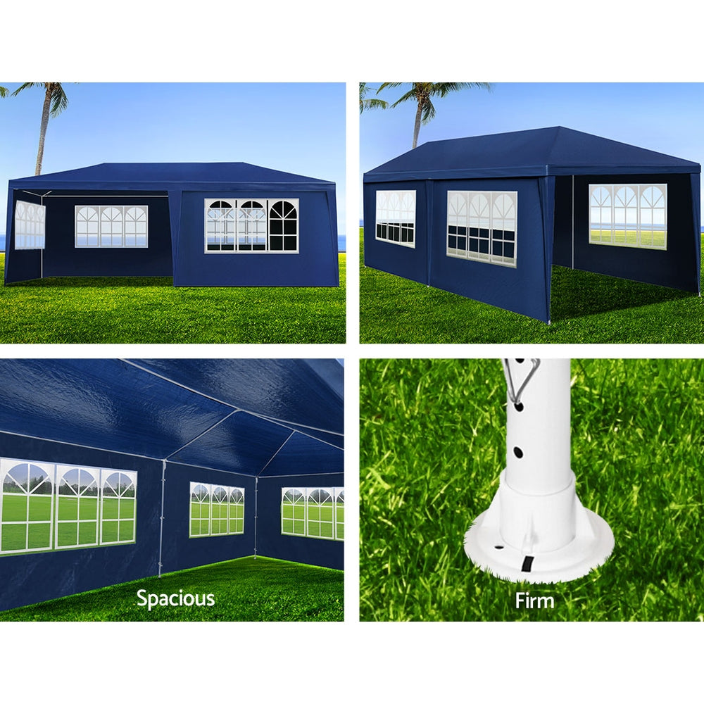 Instahut 3x6m Gazebo Marquee Tent Outdoor Blue
