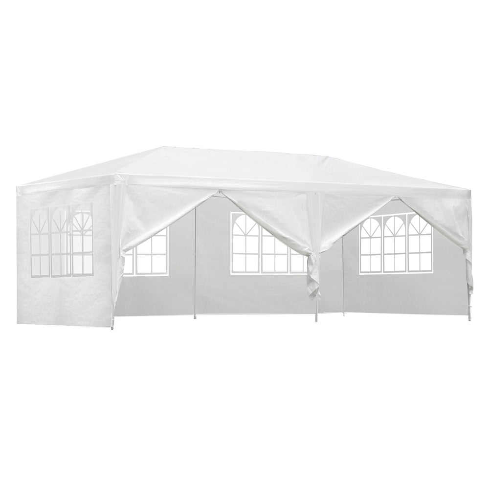 Instahut 3x6m Gazebo Wedding Party Tent Outdoor Canopy 6 Panel White