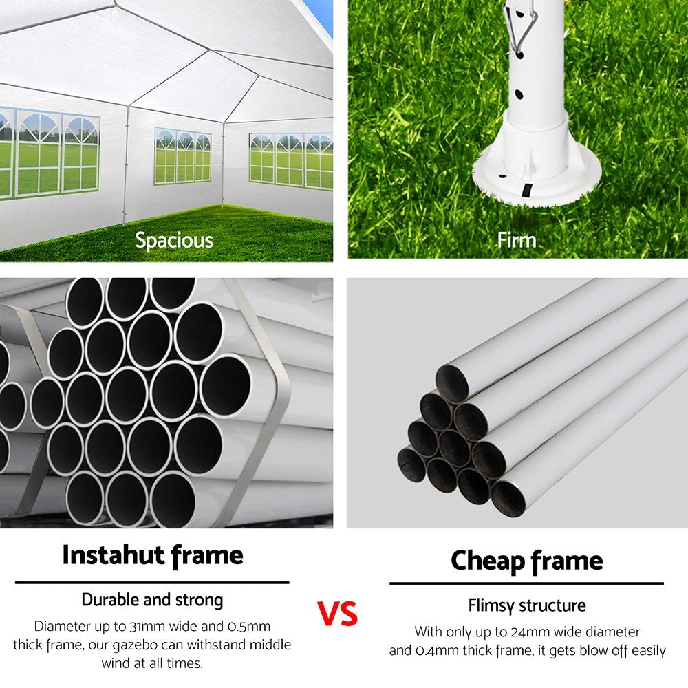 Instahut 3x9m Gazebo Marquee Wedding Party Tent White