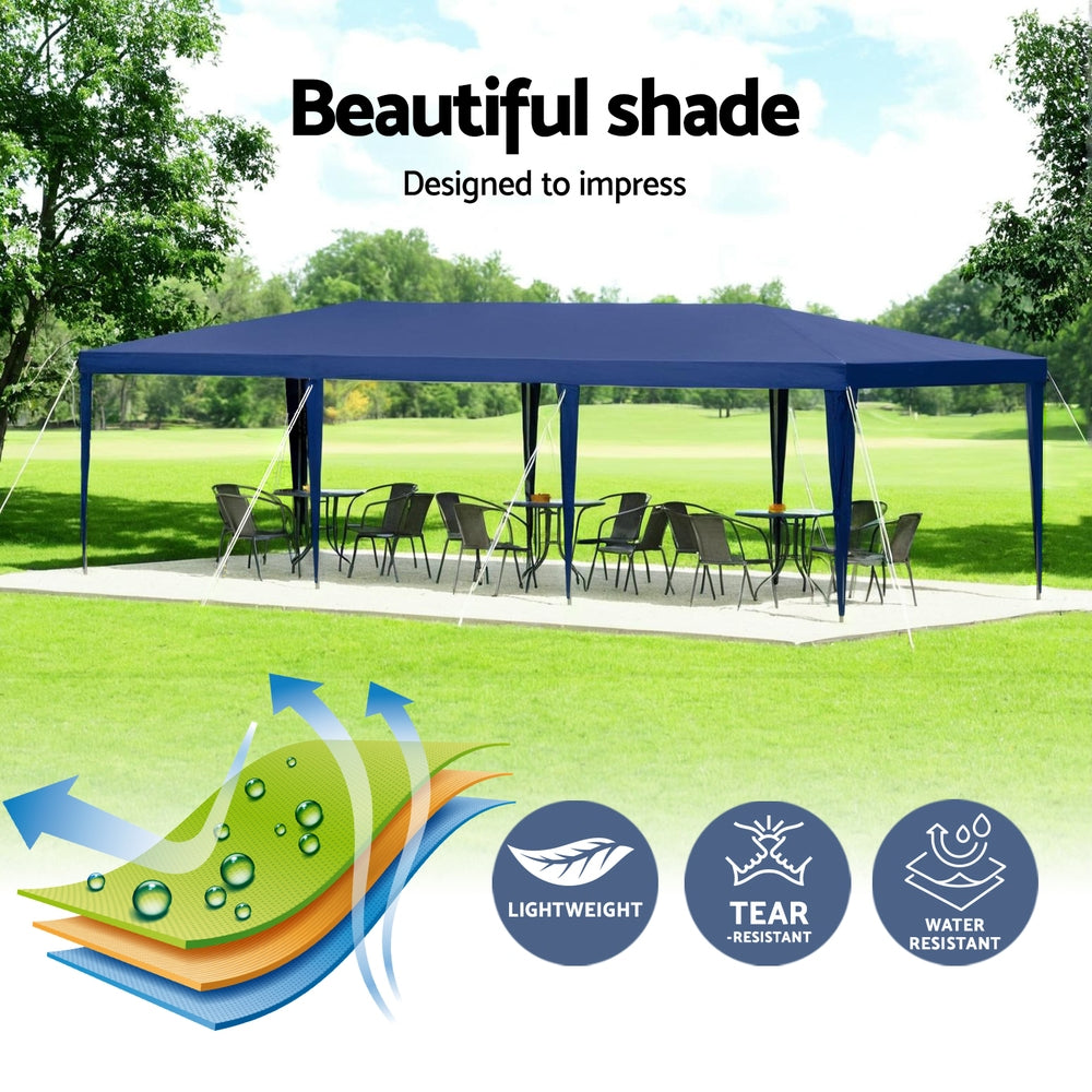 Instahut 3x9m Wedding Gazebo Marquee Tent Blue