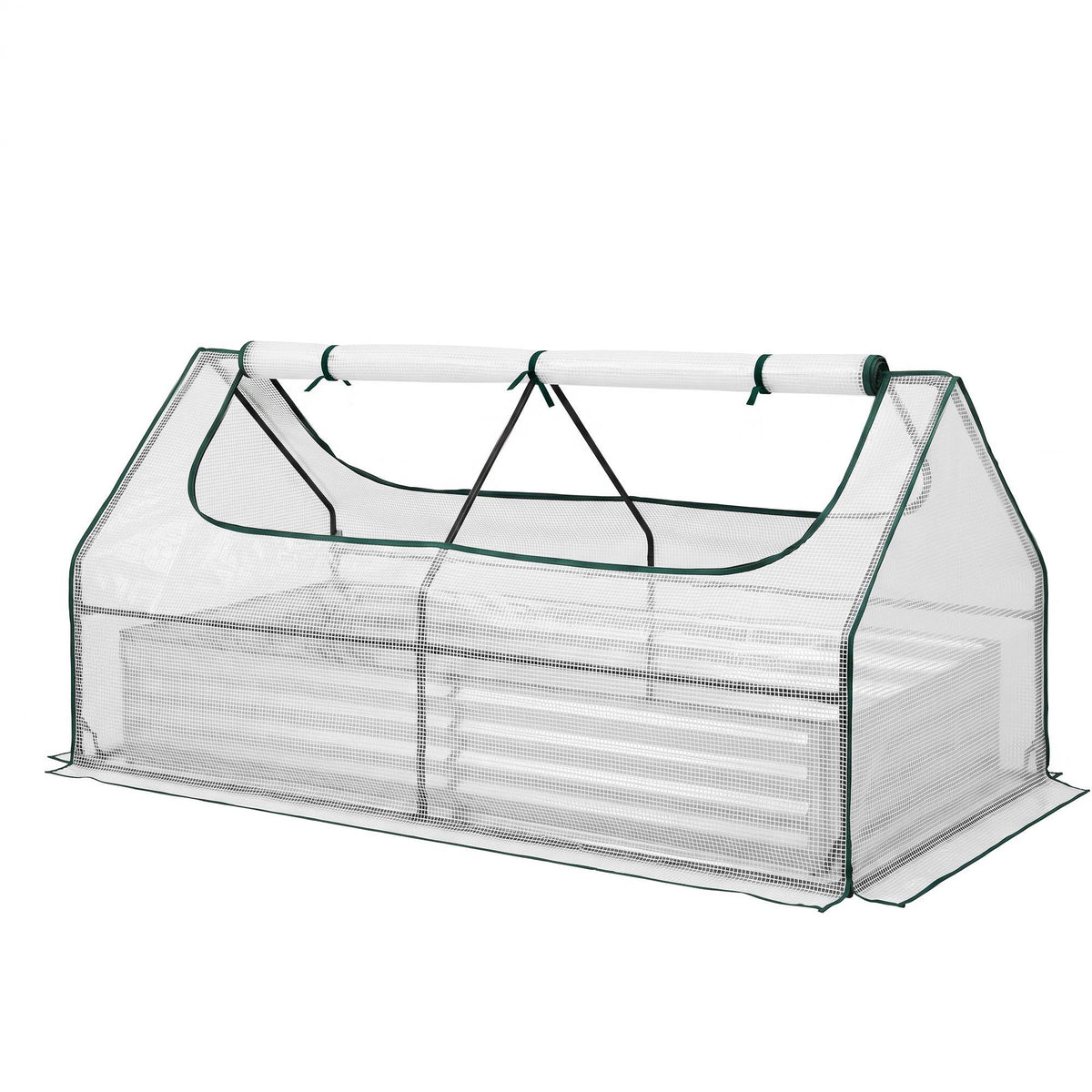 Green Fingers 3 in 1 Raised Garden Bed with Greenhouse Galvanised