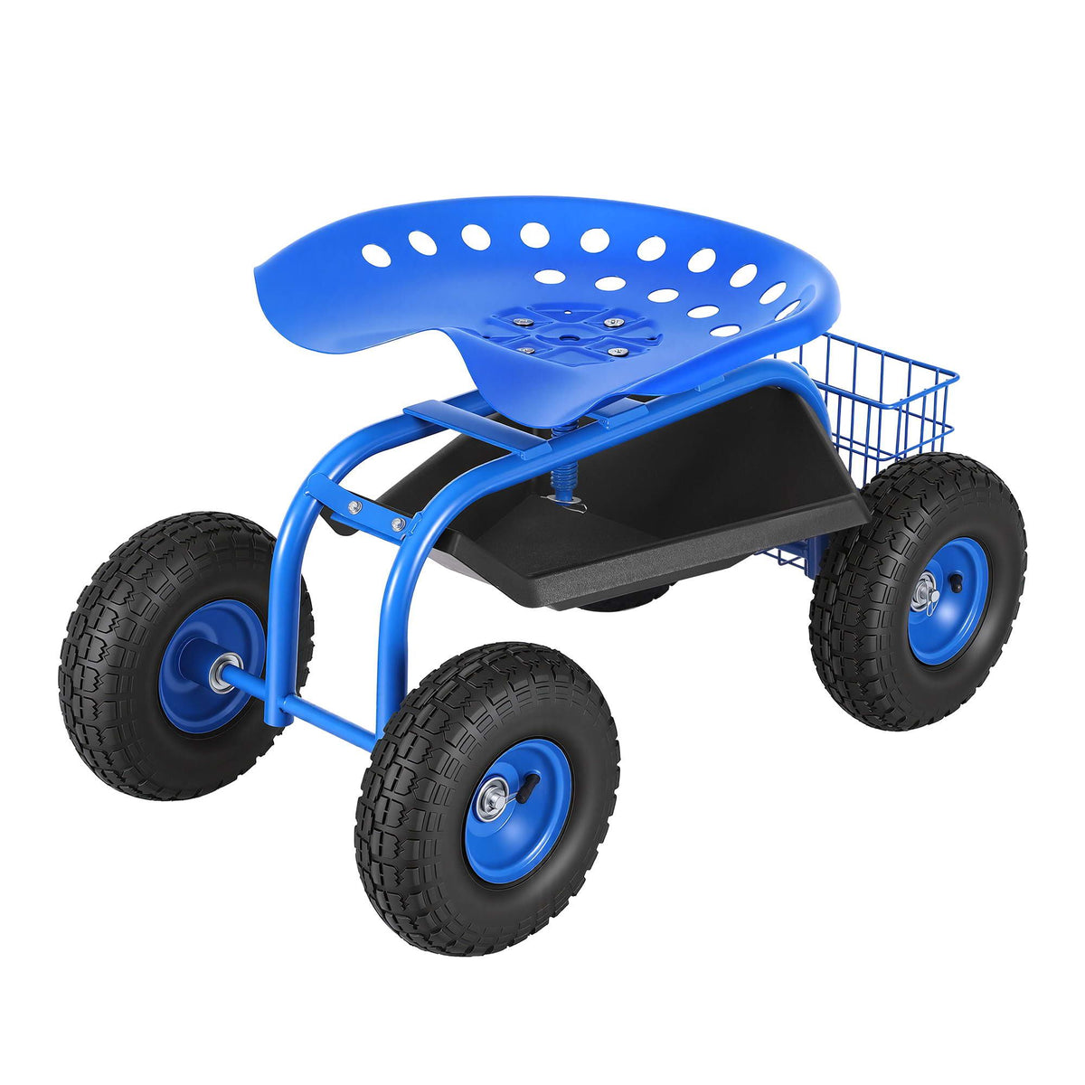 Gardeon Rolling Garden Stool 360 Swivel Adjustable Height 150kg