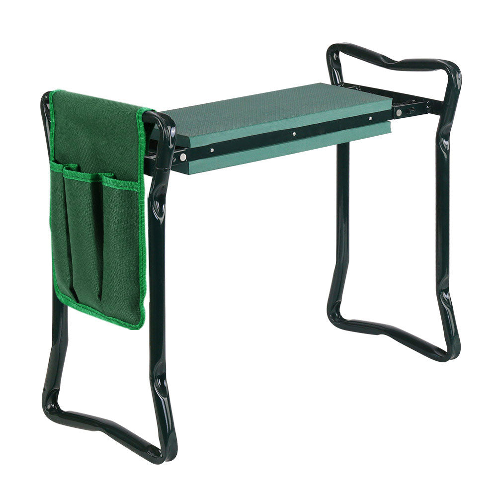 Gardeon 3-in-1 Garden Kneeler Padded Seat Stool Foldable Green