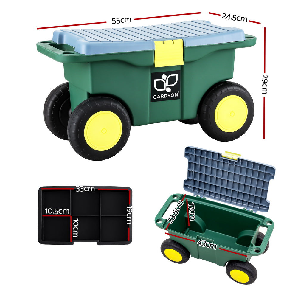 Gardeon 3-in-1 Garden Tool Storage Cart Green