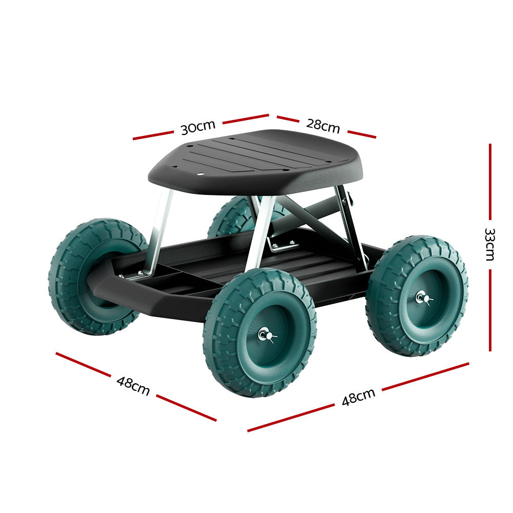Gardeon Rolling Garden Stool with Wheels 200kg Capacity