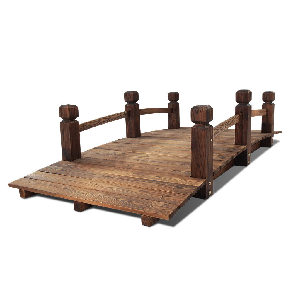 Gardeon Wooden Garden Bridge Outdoor Ornament 160cm