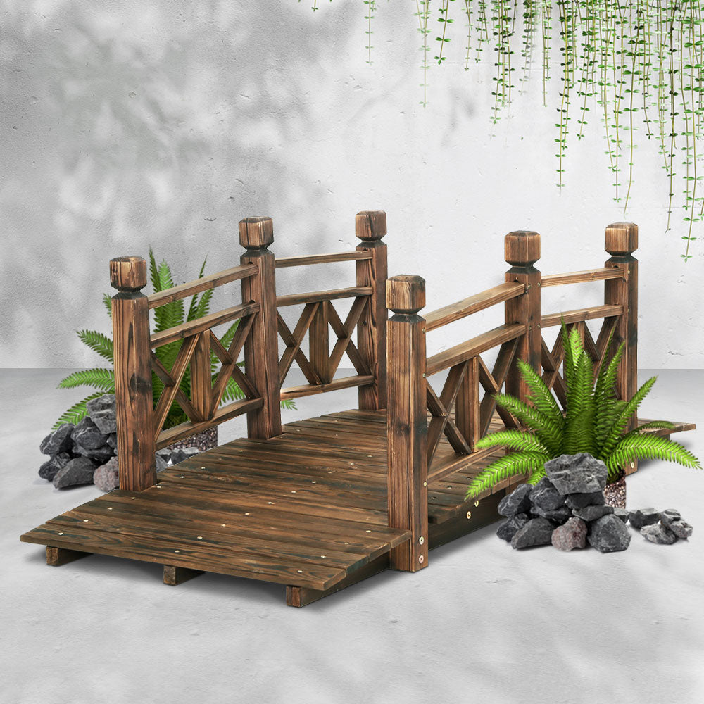 Gardeon 150cm Wooden Garden Bridge Outdoor Ornament
