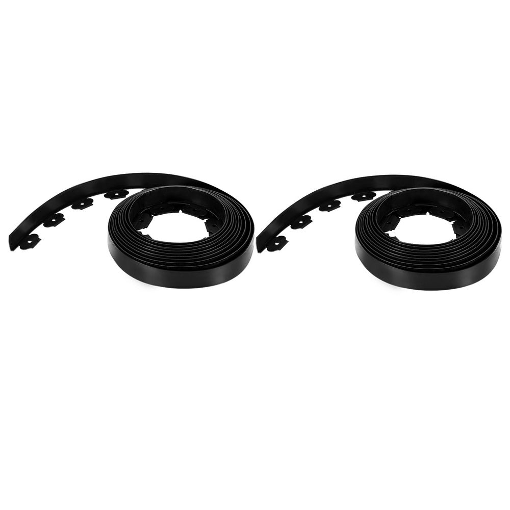 Green Fingers Garden Edging 5cm x 10m Black Set of 2