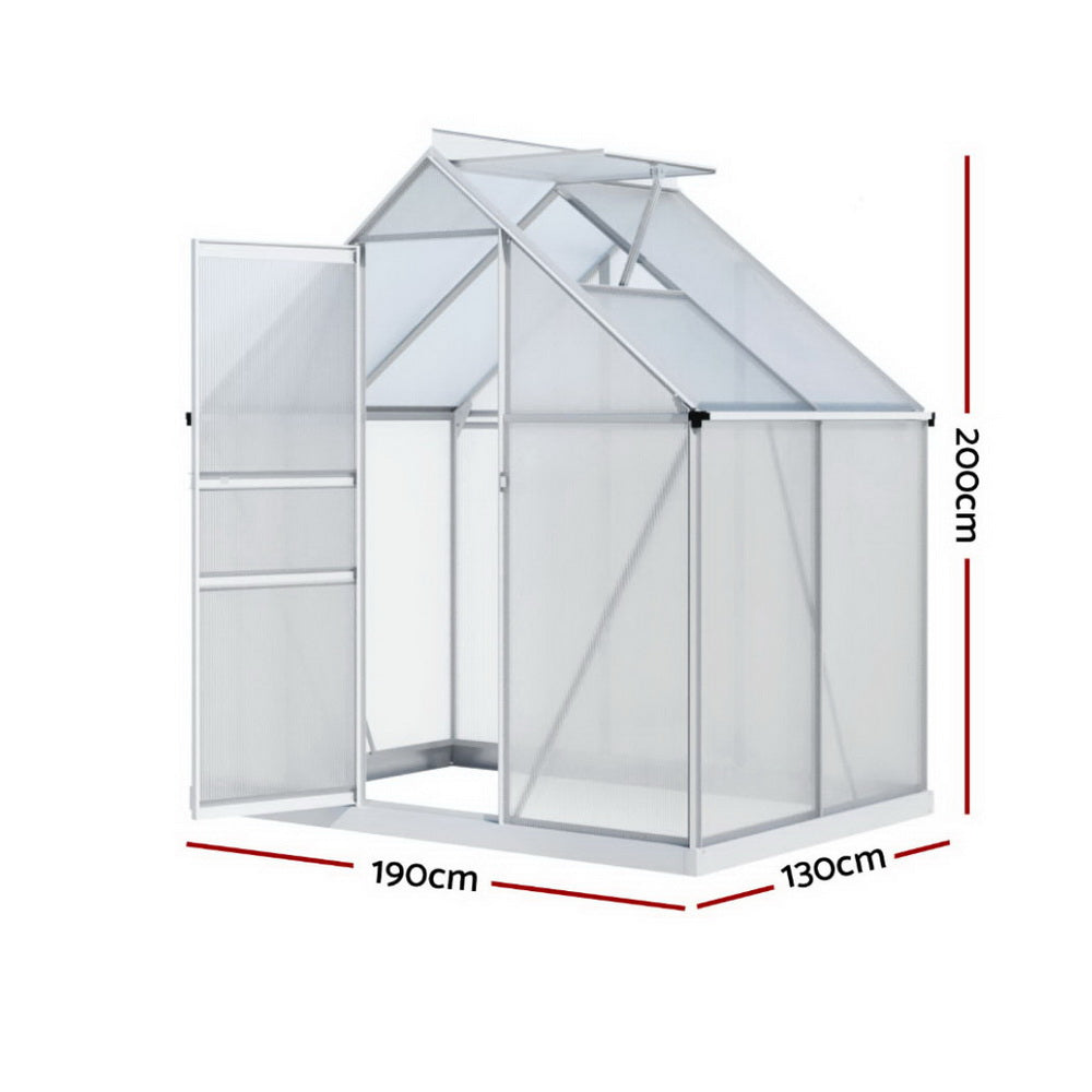 Greenfingers 3.1x1.9m Aluminium Polycarbonate Greenhouse Garden Shed