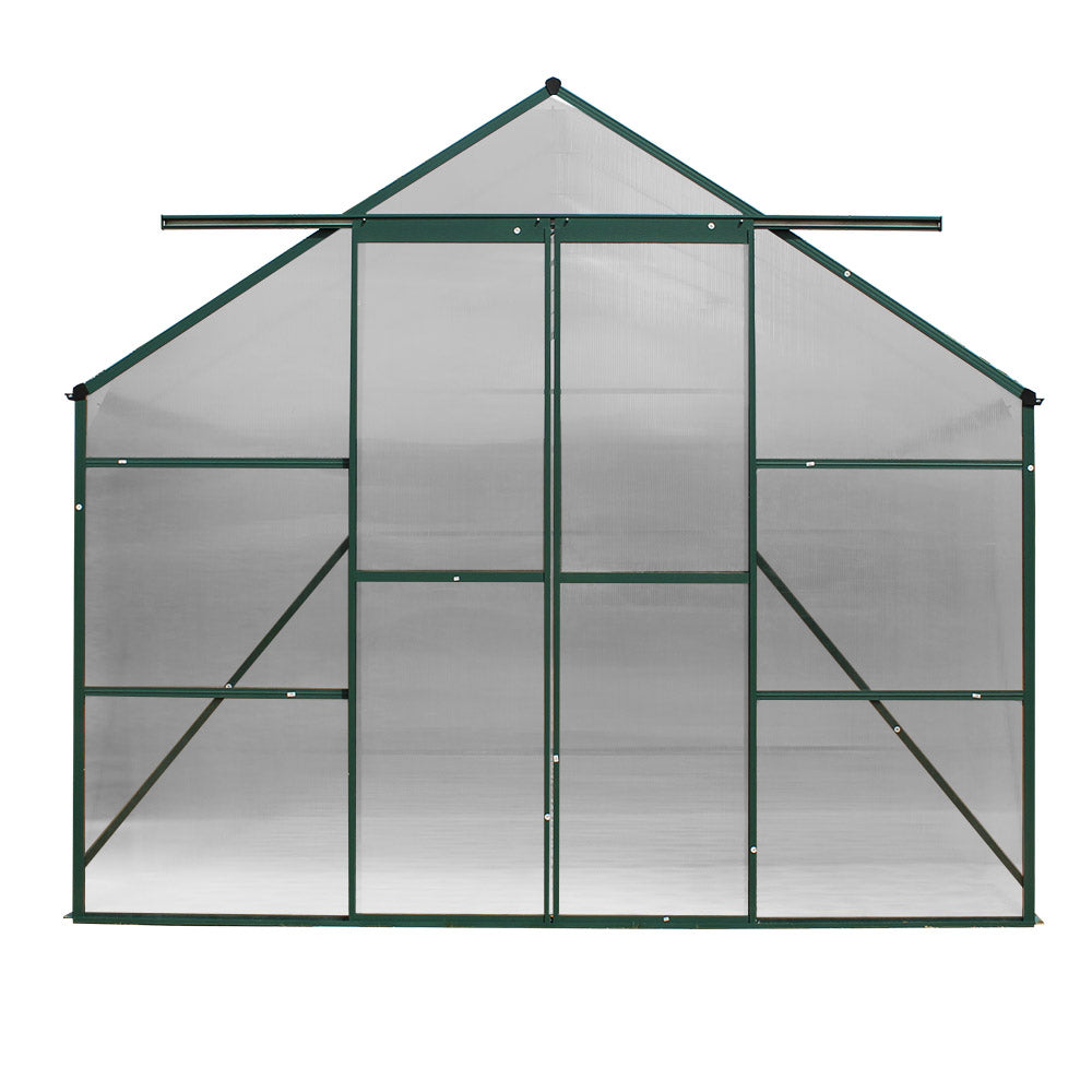 Green Fingers 5.1x2.44m Aluminium Polycarbonate Greenhouse Garden Shed