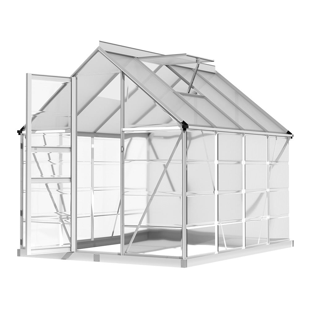 Green Fingers Aluminium Greenhouse 2.48x1.89x2M Garden Shed