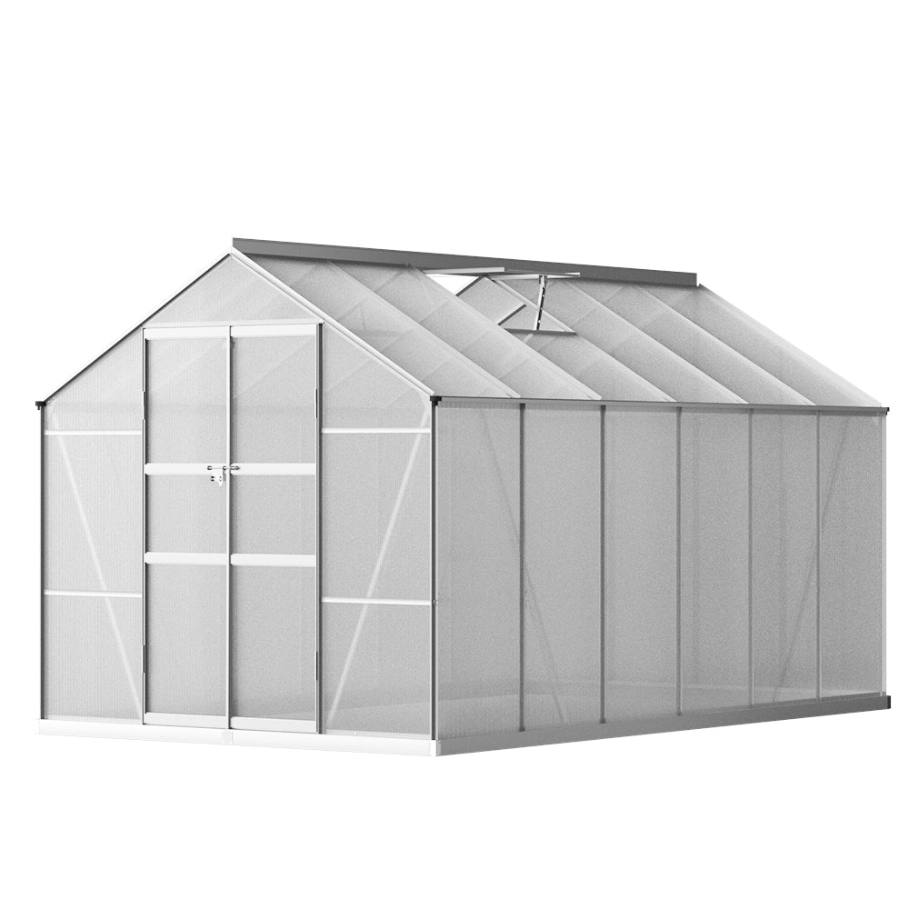 Green Fingers Aluminium Greenhouse 3x2.5x2.26M Double Doors