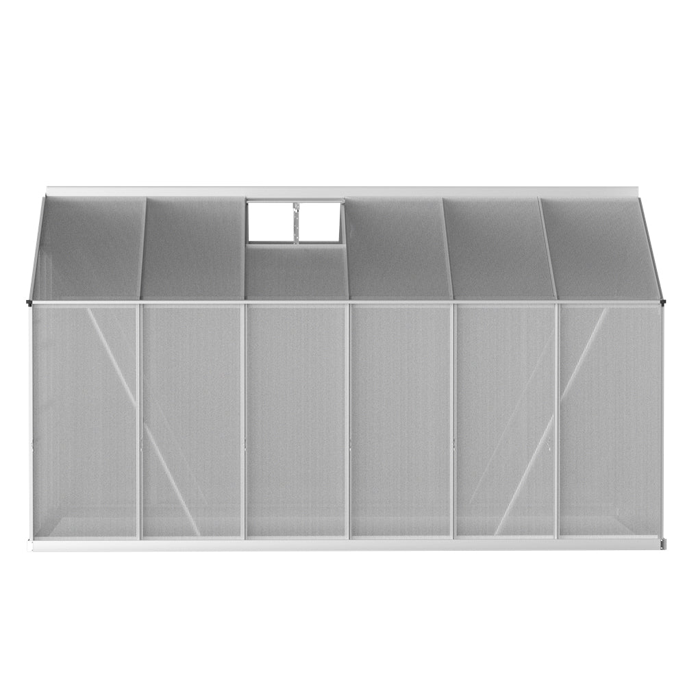 Green Fingers 3x2.5m Aluminium Greenhouse Double Doors