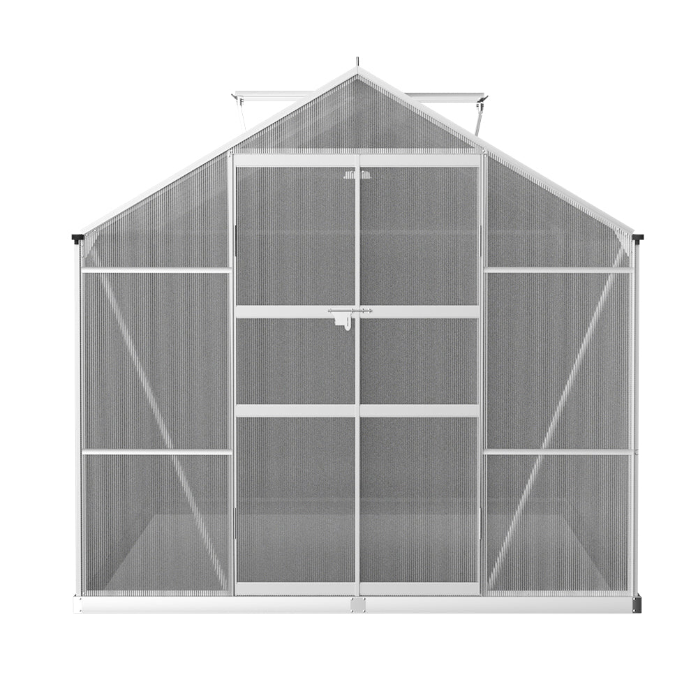 Green Fingers 3x2.5m Aluminium Greenhouse Double Doors