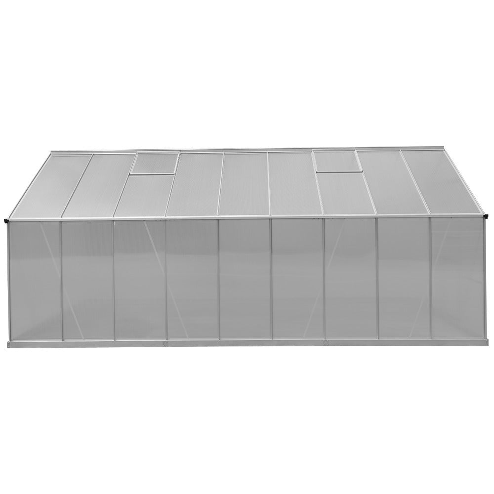 Greenfingers 5.1x2.5M Aluminium Greenhouse Double Doors Garden Shed