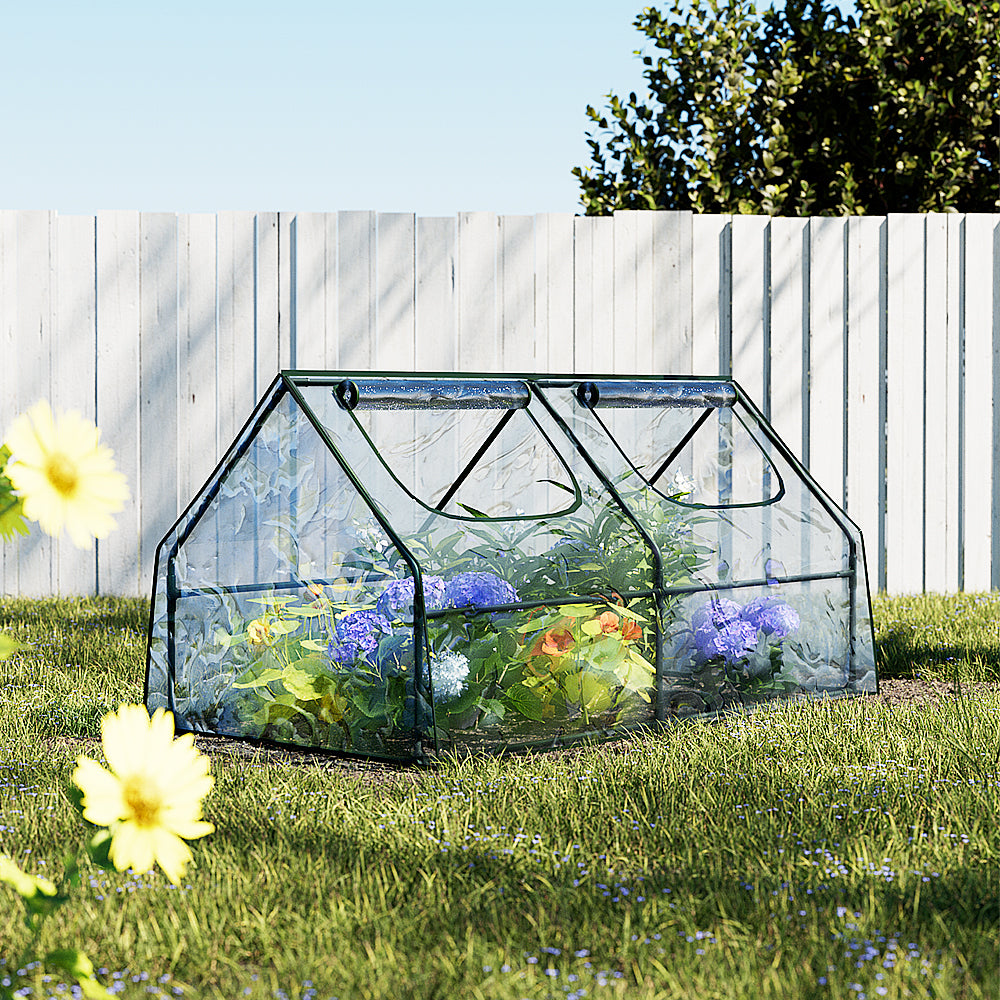 Greenfingers Mini Greenhouse Raised Garden Bed Planter Box 1.8x0.9M Green