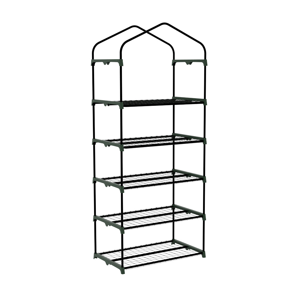 Mini Greenhouse 5-Tier Garden Planter Box 1.9m x 0.7m x 0.5m Green