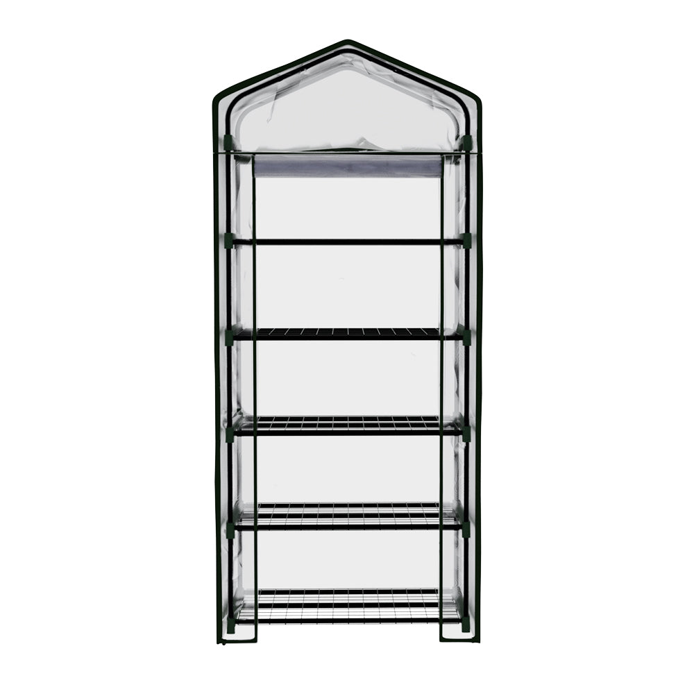 Mini Greenhouse 5-Tier Garden Planter Box 1.9m x 0.7m x 0.5m Green